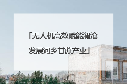 无人机高效赋能澜沧发展河乡甘蔗产业
