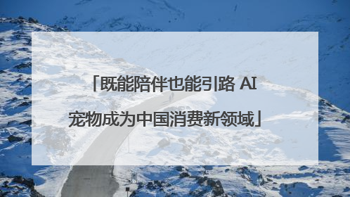 既能陪伴也能引路 AI宠物成为中国消费新领域