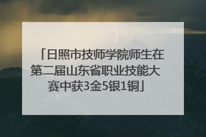 日照市技师学院师生在第二届山东省职业技能大赛中获3金5银1铜