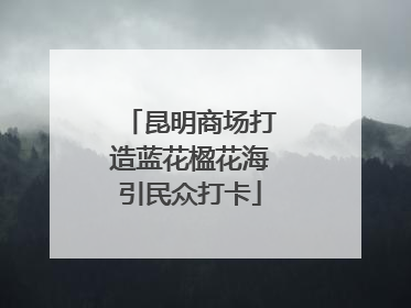昆明商场打造蓝花楹花海引民众打卡