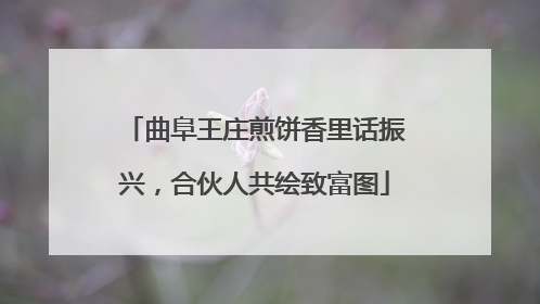 曲阜王庄煎饼香里话振兴，合伙人共绘致富图