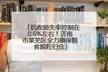 机收损失率控制在0.6%左右！济南市莱芜区全力确保粮食颗粒归仓