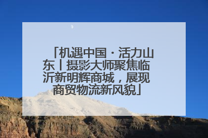 机遇中国・活力山东丨摄影大师聚焦临沂新明辉商城，展现商贸物流新风貌