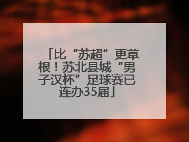 比“苏超”更草根！苏北县城“男子汉杯”足球赛已连办35届