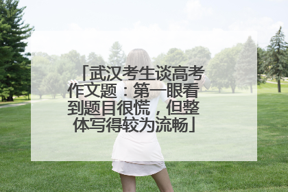 武汉考生谈高考作文题：第一眼看到题目很慌，但整体写得较为流畅