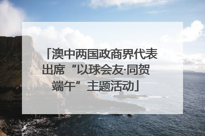 澳中两国政商界代表出席“以球会友·同贺端午”主题活动