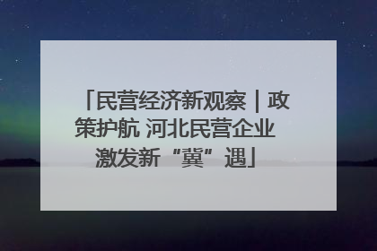 民营经济新观察｜政策护航 河北民营企业激发新“冀”遇
