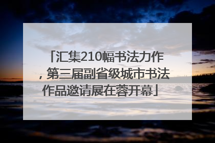 汇集210幅书法力作，第三届副省级城市书法作品邀请展在蓉开幕