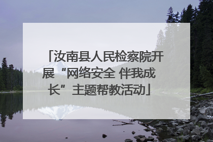 汝南县人民检察院开展“网络安全 伴我成长”主题帮教活动