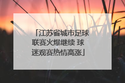 江苏省城市足球联赛火爆继续 球迷观赛热情高涨