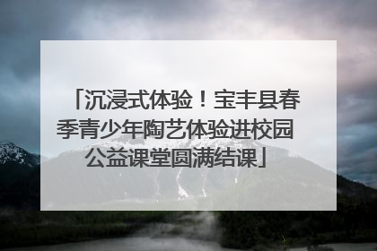 沉浸式体验！宝丰县春季青少年陶艺体验进校园公益课堂圆满结课