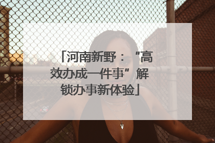 河南新野：“高效办成一件事”解锁办事新体验