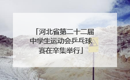 河北省第二十二届中学生运动会乒乓球赛在辛集举行