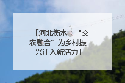 河北衡水：“交农融合”为乡村振兴注入新活力