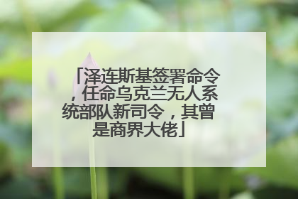 泽连斯基签署命令，任命乌克兰无人系统部队新司令，其曾是商界大佬