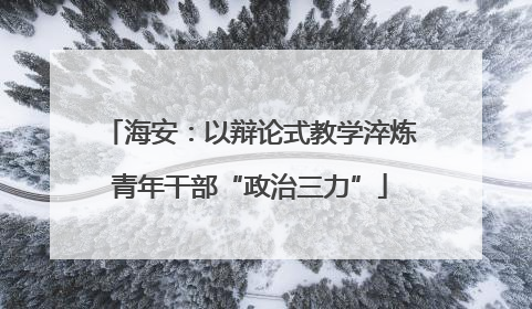 海安：以辩论式教学淬炼青年干部“政治三力”
