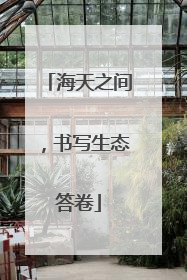 海天之间，书写生态答卷