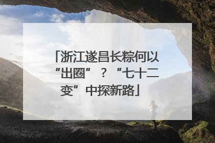 浙江遂昌长粽何以“出圈”？“七十二变”中探新路