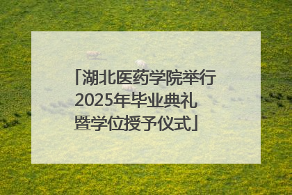 湖北医药学院举行2025年毕业典礼暨学位授予仪式