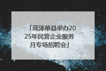 菏泽单县举办2025年民营企业服务月专场招聘会