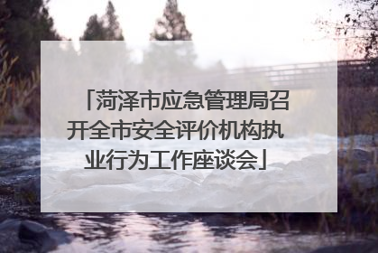 菏泽市应急管理局召开全市安全评价机构执业行为工作座谈会