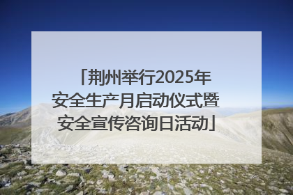 荆州举行2025年安全生产月启动仪式暨安全宣传咨询日活动