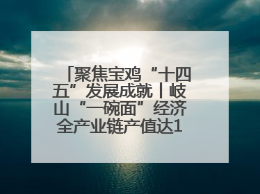 聚焦宝鸡“十四五”发展成就丨岐山“一碗面”经济全产业链产值达162亿元 入选全国典型县