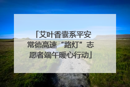 艾叶香囊系平安 常德高速“路灯”志愿者端午暖心行动