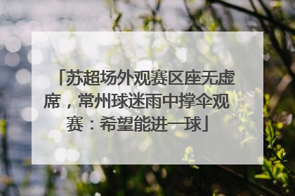 苏超场外观赛区座无虚席，常州球迷雨中撑伞观赛：希望能进一球