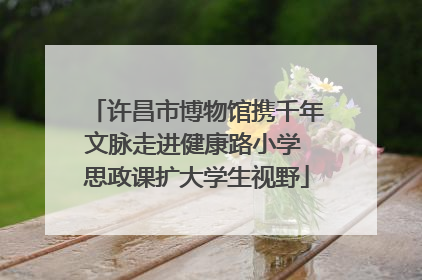许昌市博物馆携千年文脉走进健康路小学 思政课扩大学生视野