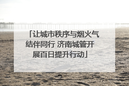 让城市秩序与烟火气结伴同行 济南城管开展百日提升行动
