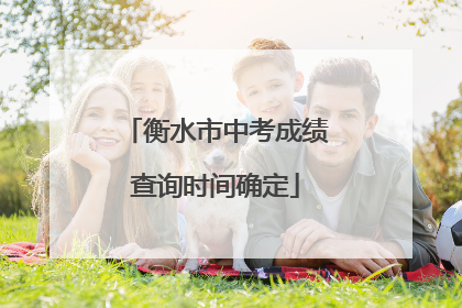 衡水市中考成绩查询时间确定