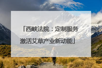西峡法院：定制服务激活艾草产业新动能