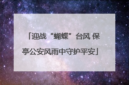 迎战“蝴蝶”台风 保亭公安风雨中守护平安