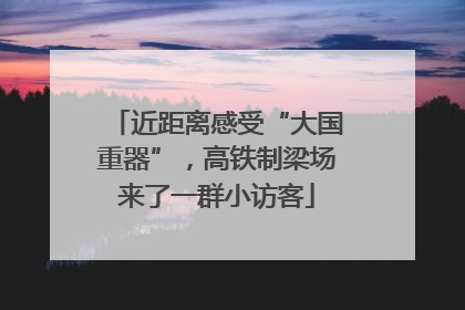 近距离感受“大国重器”，高铁制梁场来了一群小访客