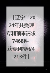 辽宁：2024年共受理专利预审请求7468件 获专利授权4213件
