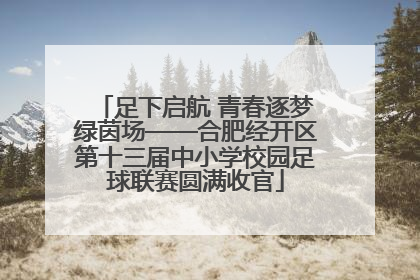足下启航 青春逐梦绿茵场——合肥经开区第十三届中小学校园足球联赛圆满收官