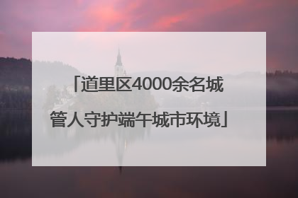 道里区4000余名城管人守护端午城市环境