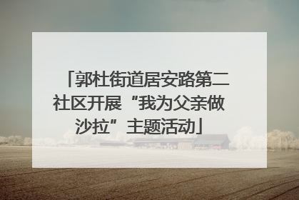 郭杜街道居安路第二社区开展“我为父亲做沙拉”主题活动