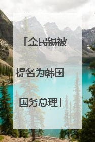 金民锡被提名为韩国国务总理