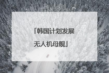 韩国计划发展无人机母舰