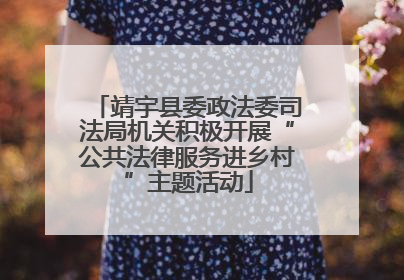 靖宇县委政法委司法局机关积极开展“公共法律服务进乡村”主题活动