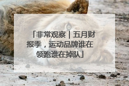 非常观察｜五月财报季，运动品牌谁在领跑谁在掉队