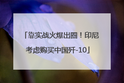 靠实战火爆出圈！印尼考虑购买中国歼-10