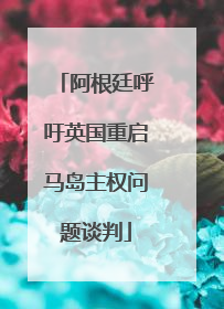 阿根廷呼吁英国重启马岛主权问题谈判
