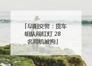 阜阳交警：货车组队闯红灯 28名司机被拘