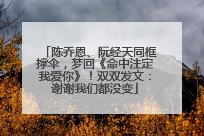 陈乔恩、阮经天同框撑伞，梦回《命中注定我爱你》！双双发文：谢谢我们都没变