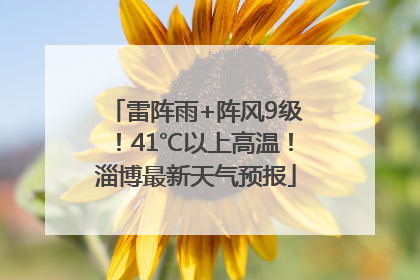 雷阵雨+阵风9级！41℃以上高温！淄博最新天气预报