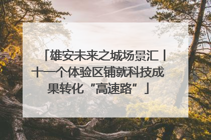 雄安未来之城场景汇丨十一个体验区铺就科技成果转化“高速路”