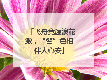 飞舟竞渡浪花激，“警”色相伴人心安